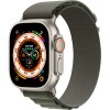Умные часы Apple Watch Ultra LTE 49 мм (титановый корпус, титановый/темно-зеленый, текстильный ремешок размера L)