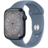 Умные часы Apple Watch Series 8 LTE 45 мм (алюминиевый корпус, полуночный/сланцево-синий, спортивный силиконовый ремешок)